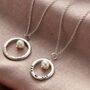 Mini Personalised Pearl And Circle Necklace, thumbnail 5 of 9