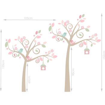 Springtime Tree Fabric Wall Sticker, 4 of 5