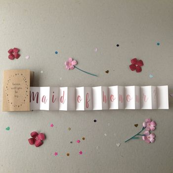 Personalised Will You Be My Bridesmaid Concertina Card, 3 of 5