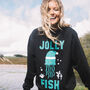 Jolly Fish Women's Christmas Jumper, thumbnail 2 of 4