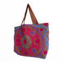 Embroidered Suzani Shoulder Bag In Brown, thumbnail 11 of 11