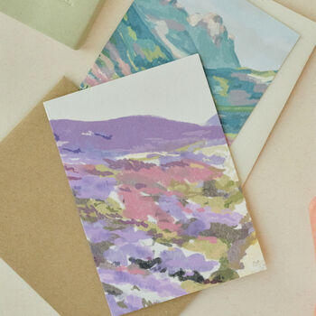 Scottish Purple Heather Mountains Card, 6 of 6