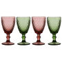 Set Of Four Diamond Embossed Wine Glasses, thumbnail 2 of 3