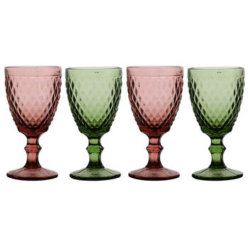 Set Of Four Diamond Embossed Wine Glasses, 2 of 3