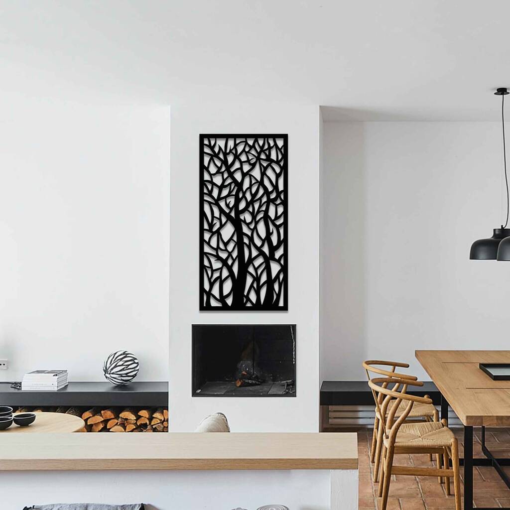 Handmade Wooden Tree Silhouette Wall Art For Bedroom Or Living Room, 1 of 9