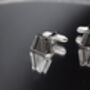 Accordion Silver Cufflinks Gift For Musicians | 316 L Stainless Steel Music Accessory, thumbnail 4 of 4