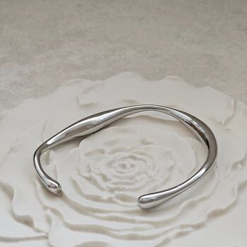 Organically Shaped Bangle Silver, 4 of 7