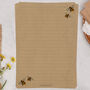 A5 Kraft Letter Writing Paper With Bumble Bees, thumbnail 1 of 4