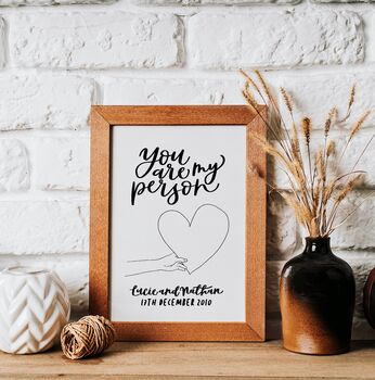 Personalised You Are My Person Couple Print, 3 of 11