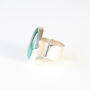 Large Silver Malachite Ring 'Transformation', thumbnail 7 of 8