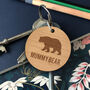 Mummy Bear Wooden Key Ring, thumbnail 1 of 2