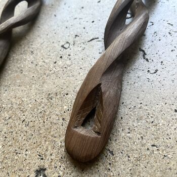 Vintage Handcarved Wooden Salad Servers, 2 of 6