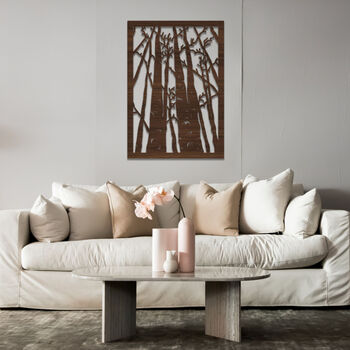 Modern Forest Art Wooden Ambiance For Home Rooms, 4 of 12