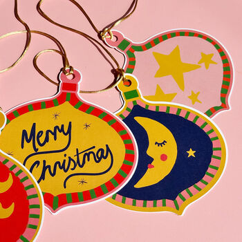 Illustrated Celestial Christmas Bauble Garland, 7 of 11