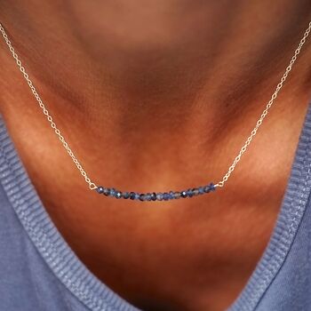 September Birthstone Real Sapphire Necklace, 5 of 11