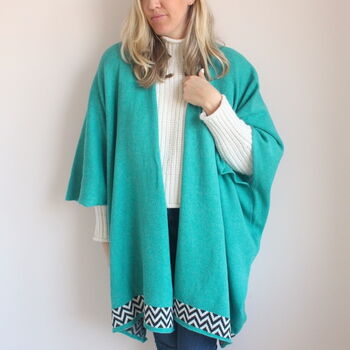 Jade Knitted Blanket Cardigan, 3 of 6