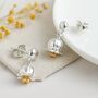 Sterling Silver And Gold Lily Of The Valley Drop Earrings, thumbnail 1 of 4
