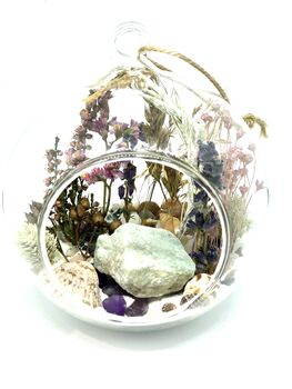 Dried Flowers And Fluorite Crystal Terrarium Kit, 5 of 6