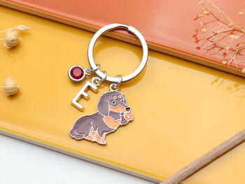 Personalised Sausage Dog, Dachshund Keyring, 3 of 10