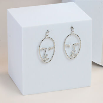 Silver And Gold Plated Abstract Drop Earrings, 6 of 8