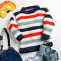 Toddler Striped Jumper Easy Knitting Kit, thumbnail 1 of 8