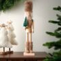 Luxury Handmade Pre Lit Wooden Nutcracker, 50cm, thumbnail 1 of 5