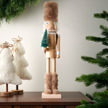 Luxury Pre Lit LED Wooden Nutcracker, 50cm, 2 of 5
