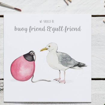 Buoy Friend And Gull Friend Card, 3 of 4
