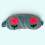 Embroidered Velvet And Cotton Eye Mask | Sunflower, thumbnail 3 of 7