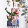 Personalised Family Of Four Selfie Decoration, thumbnail 1 of 4