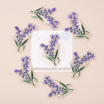 Bluebell Embroidered Patch, 6 of 7