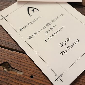 Handwritten Traitor Letter By Order Of The Traitors, 3 of 5