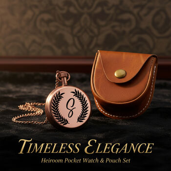 Personalised The Clipper Pocket Watch With Case Elegant Keepsake For Birthday And Anniversary, 4 of 12