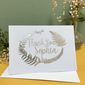 Personalised Lasercut Thank You Card, 2 of 6