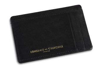 Black Saffiano Leather Card Holder With Rfid Protection, 2 of 5