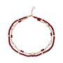 Clara Double Chain Bracelet With Red Spinel And Pearl, thumbnail 2 of 3