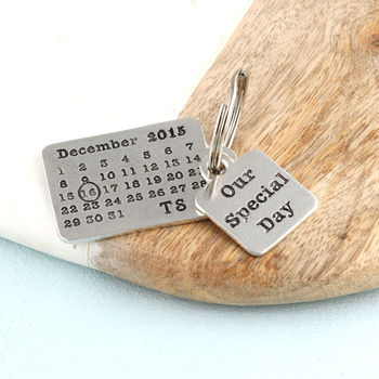 Anniversary Gift Special Day Calendar Keyring, 4 of 7