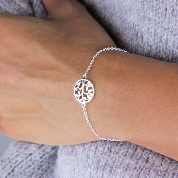 Sterling Silver Tree Of Life Chain Bracelet, 2 of 9