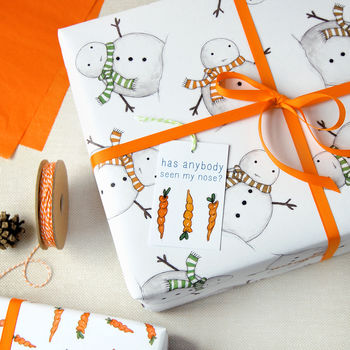 Christmas Snowman Wrapping Paper, 5 of 8