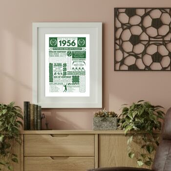 Personalised 70th Birthday Tennis Print, Custom Wall Art Gift, 6 of 12