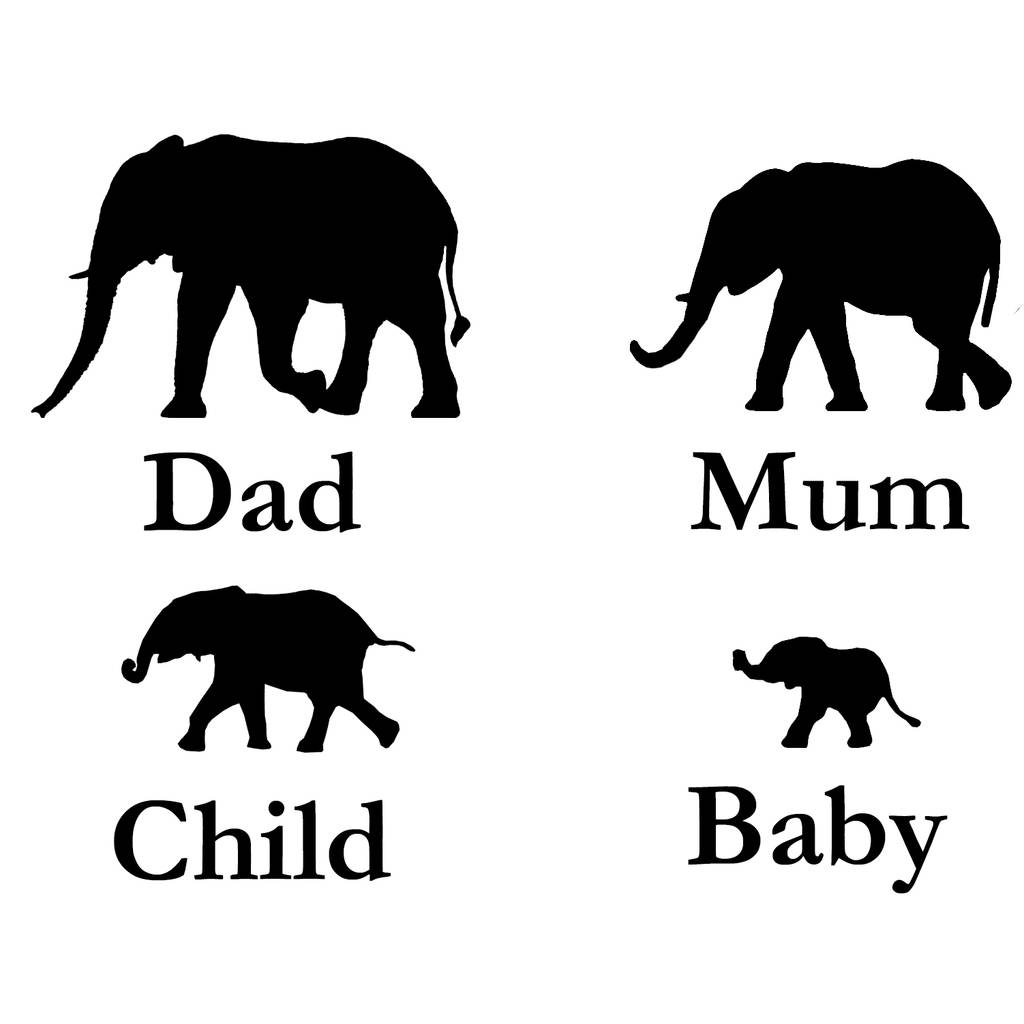 Free Elephant Family Svg 444 SVG PNG EPS DXF File