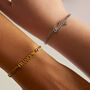 Personalised Unisex Name Chain Bracelet, thumbnail 3 of 9