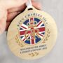 Wooden Customised King Charles Union Jack Decoration, thumbnail 1 of 4