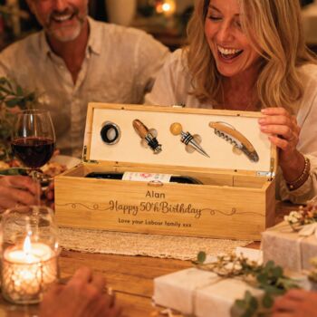 Personalised Milestone Birthday Wine Bottle Gift Set, 12 of 12