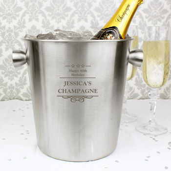 Personalised Decorative Stainless Steel Ice Bucket, 3 of 5
