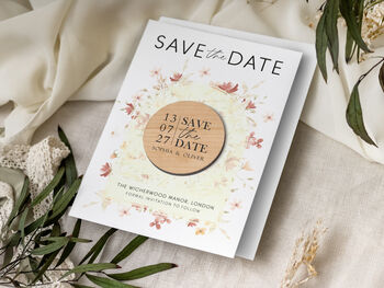 Save The Date Magnet Cards Summer Wedding Wildflower, 6 of 10
