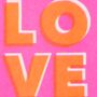 Love Type Risograph Card, thumbnail 2 of 2