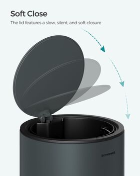 Bathroom Bin With Lid Soft Close Waste Bin, 3 of 10