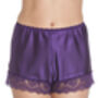 English Made Purple Satin Lace Camisole Set With French Knickers Ladies Size 8 To 28 UK, thumbnail 6 of 6