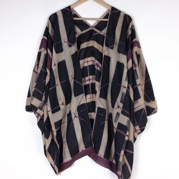 Pure Silk Kimono Jacket Itajime Hand Embellished, 9 of 11